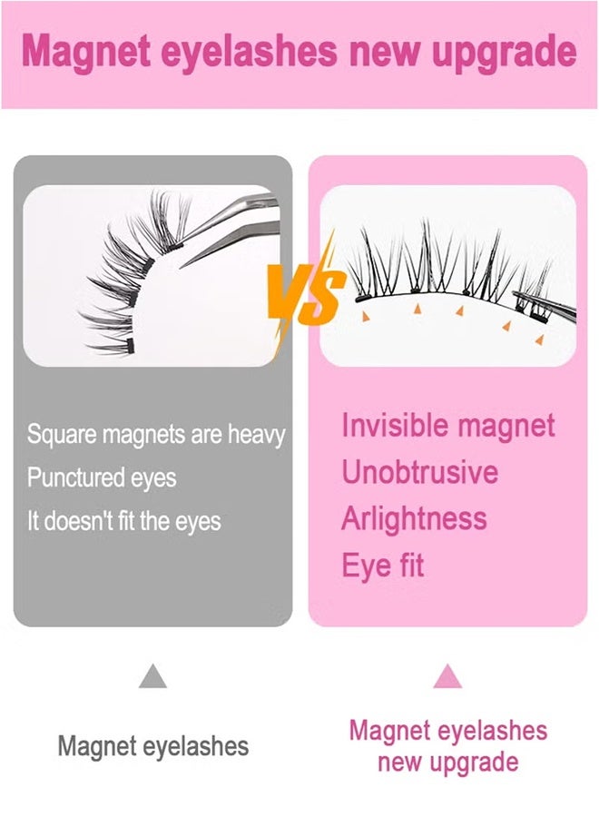 Jamal Magnetic Eyelashes With Applicator, 2 Pair Reusable Magnetic Lashes Without Glue, Magnetic Eyelashes Natural Look, Easy To Apply - Image 3